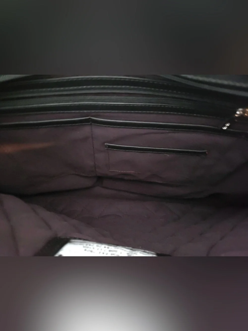 Kimono London Black Quilted Tote Purse Laptop Bag